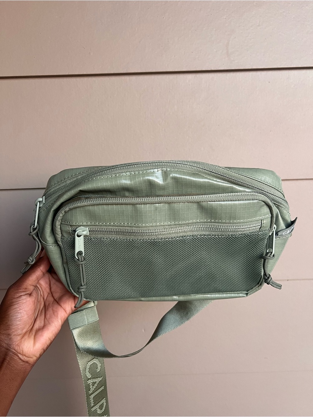Calpak Sage Green Belt Bag - Compact Crossbody Sling